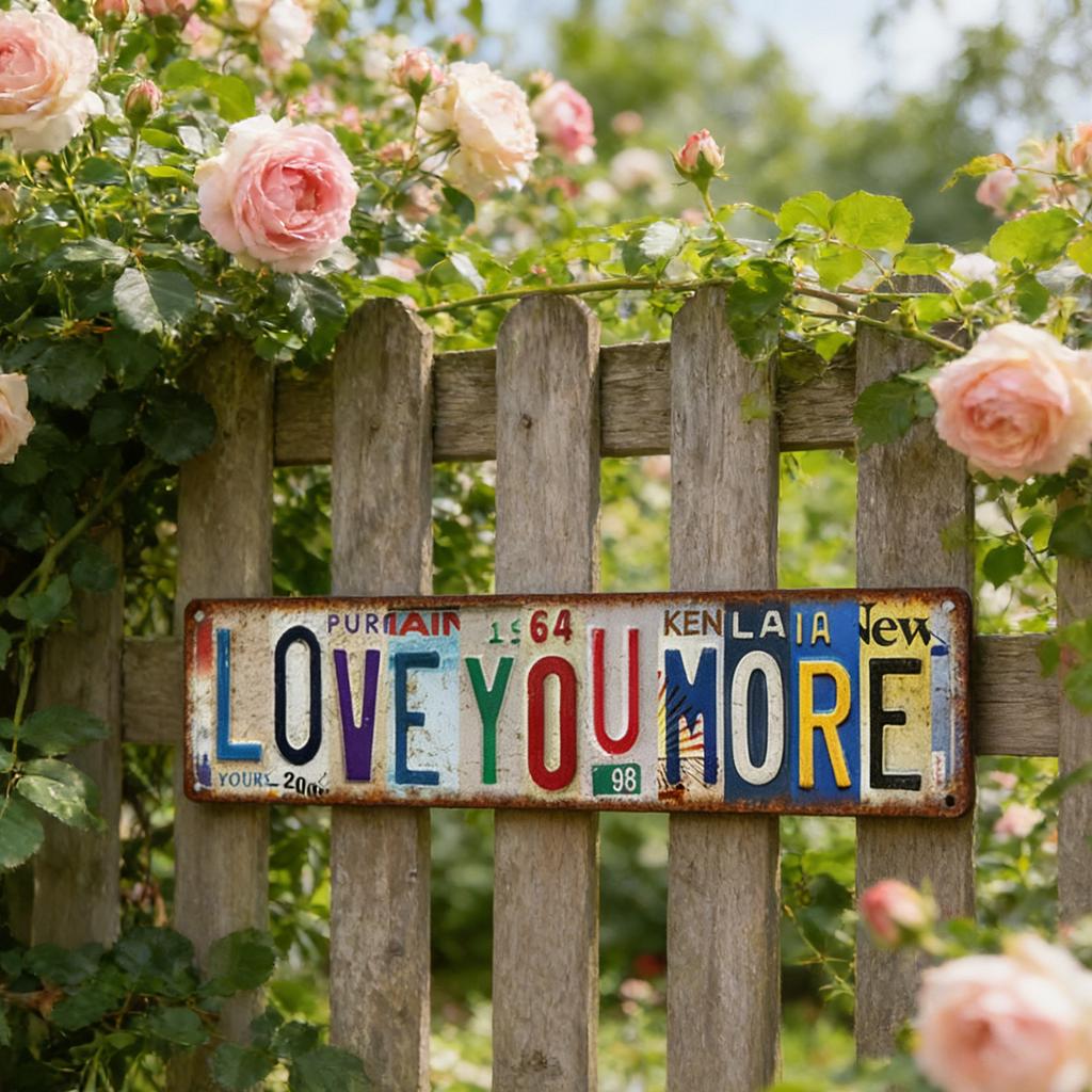 Love You More Wall Decor Metal Sign Home Decoration Suitable For Living Room Bedroom