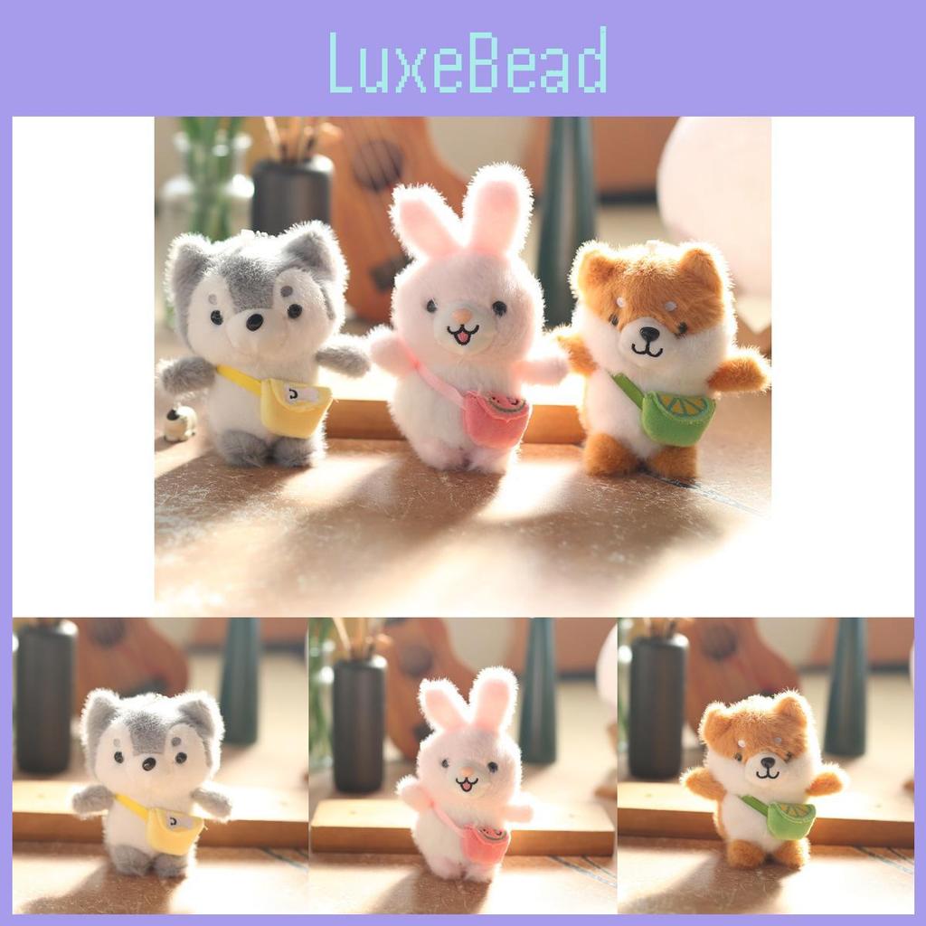Cute Mini Plush Dog And Rabbit Keychain Fluffy Accessory With Soft Pp Cotton Filling