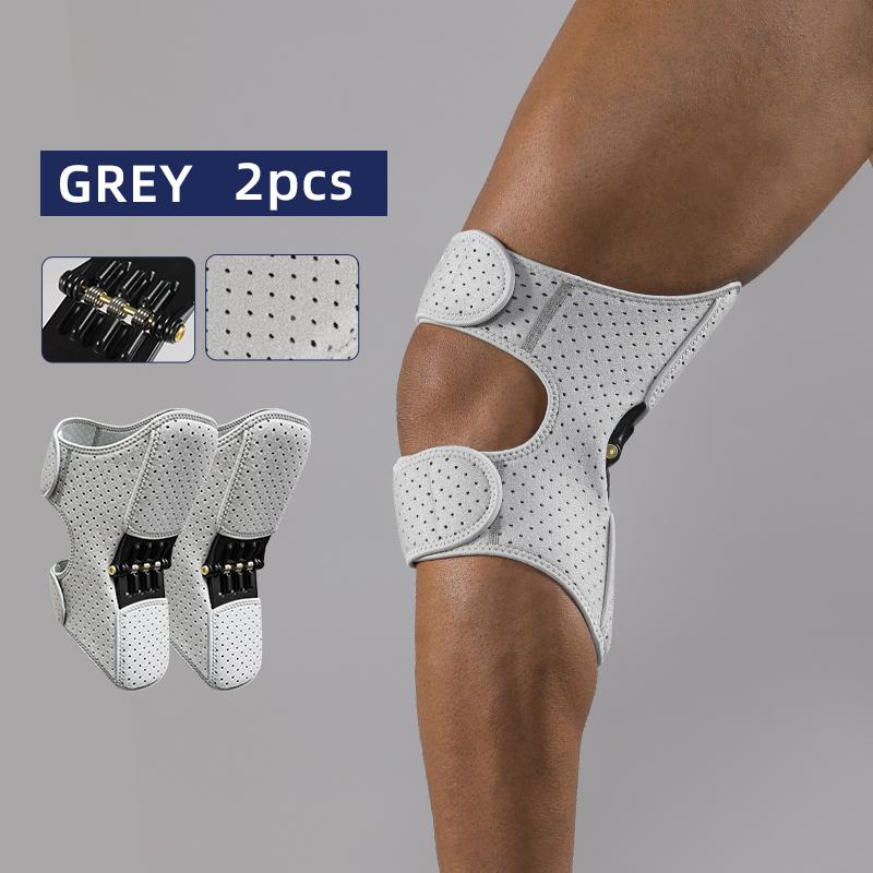 Vbosi Adjustable Knee Brace Triple Spring Support For Men Women Sports Training Squat Stabilizer M светло-серый