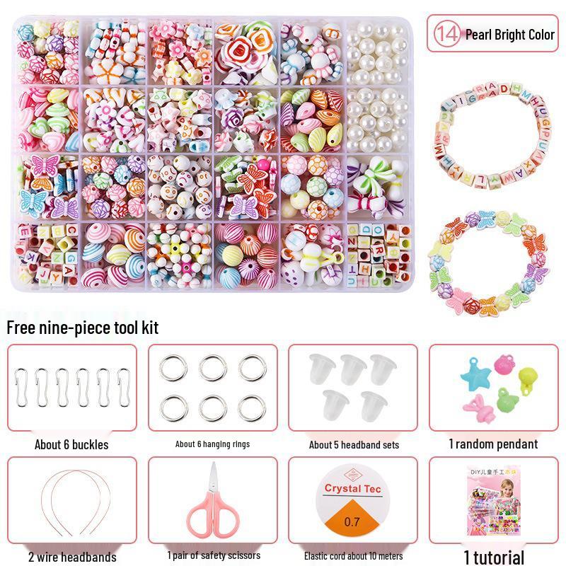 Kids' Handmade Bracelets DIY Gift Set for 8-Year-Old Girls - Beading Materials Included