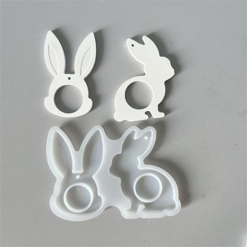 Heat Resistant Rabbits Silicone Mould For Easters Craft Casting And Decorative Figurines