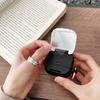 For AirPods 4 Protective Case PC + TPU Leopard Earphone Cover with Mirror and Hook