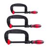 2/3/4 Inch Woodworking G-shaped Clip Clamp Strong Clamping Force Plastic Rubber Clamp Adjustable Fixing Clip Hand Tools