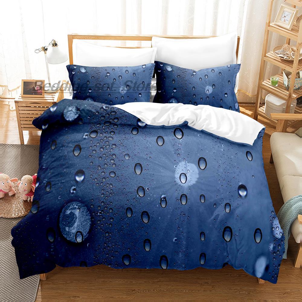 Raindrop Bedding Set Single Twin Full Queen King Size Bed Set Aldult Kid Bedroom Duvetcover Sets 3D Print Dew Water Of Life