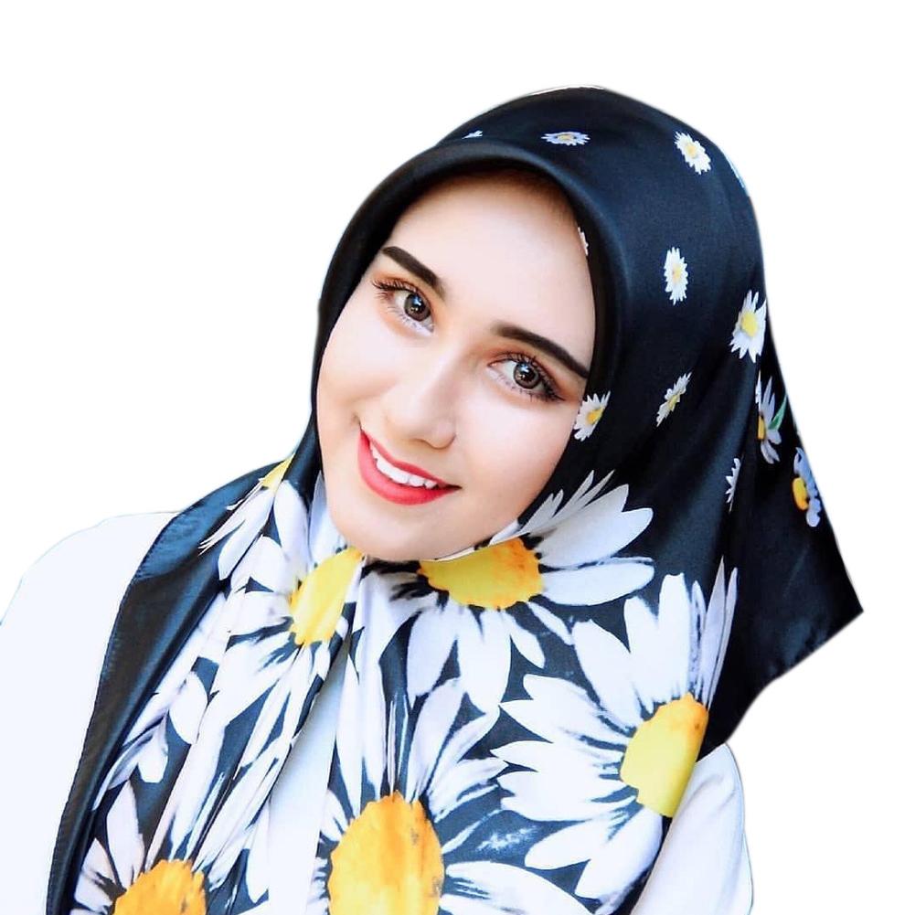 Women Malaysia Floral Printing Square Scarf