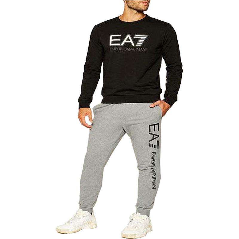 Emporio Armani Ss22 Solid Color Letter Print Slim Fit Casual Pants Men bottoms Gray 8NPPC3PJ05Z3900