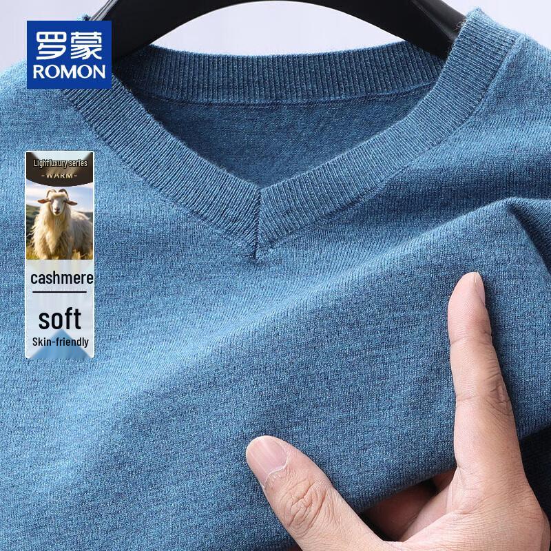 

ROMON Men s V-Neck Cashmere Blend Sweater 2XL