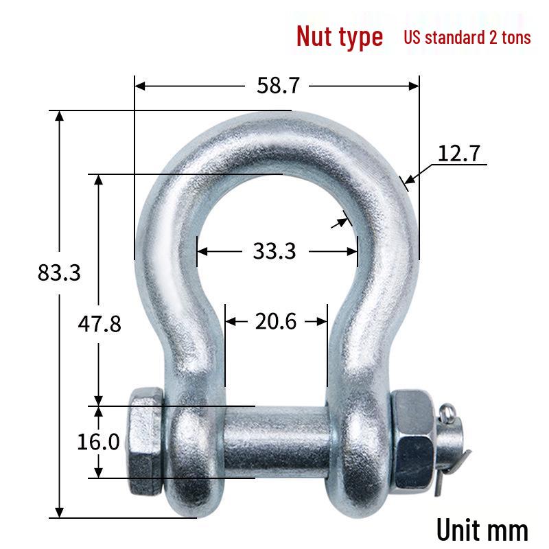 Chenghua Juli Galvanized D-Type Lifting Bow Shackle