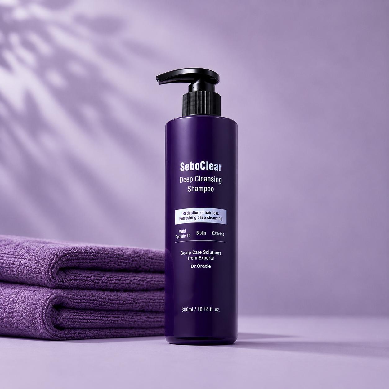 Dr. Oracle Sebo Clear Deep Cleansing Shampoo 300ml – Scalp Purifying Shampoo for Excess Sebum & Refreshing Care