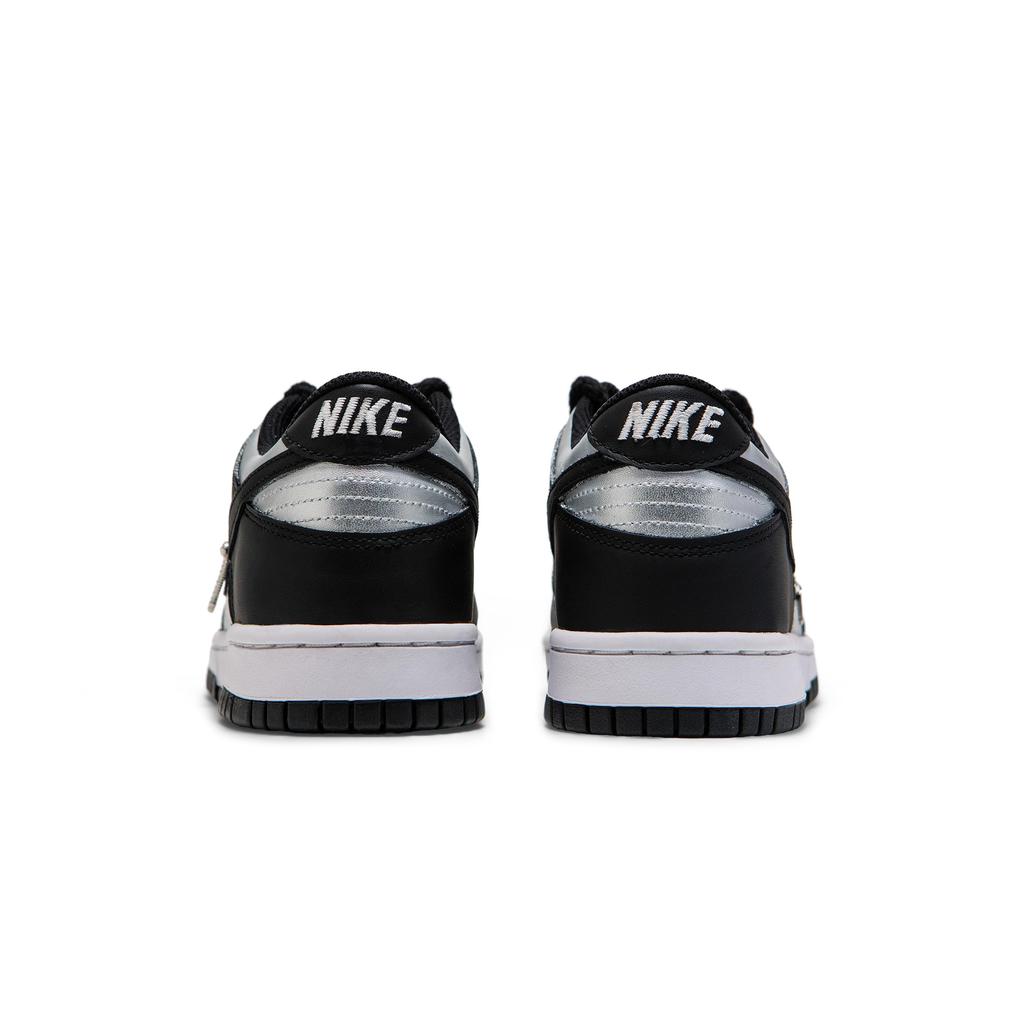 Nike Dunk Slip Resistant Abrasion Resistant Low top Skateboard Shoes Men's Black Silver DD1391-100(Team1517-SBOX)