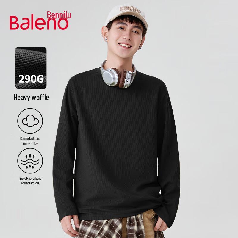 Baleno Men's Waffle Knit Long Sleeve T-Shirt