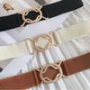 Sophisticated Metal Womens Buckle Elastic Waist Belt Available In Black Beige And Camel For Styles