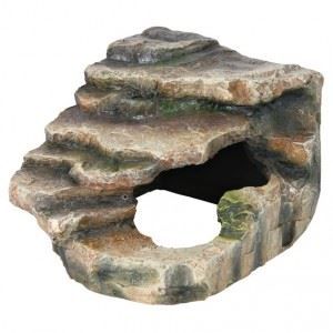 Rocher d'angle - TRIXIE - 19 x 17 x 17 cm - Résine polyester - Grotte et plateforme - Décor naturel