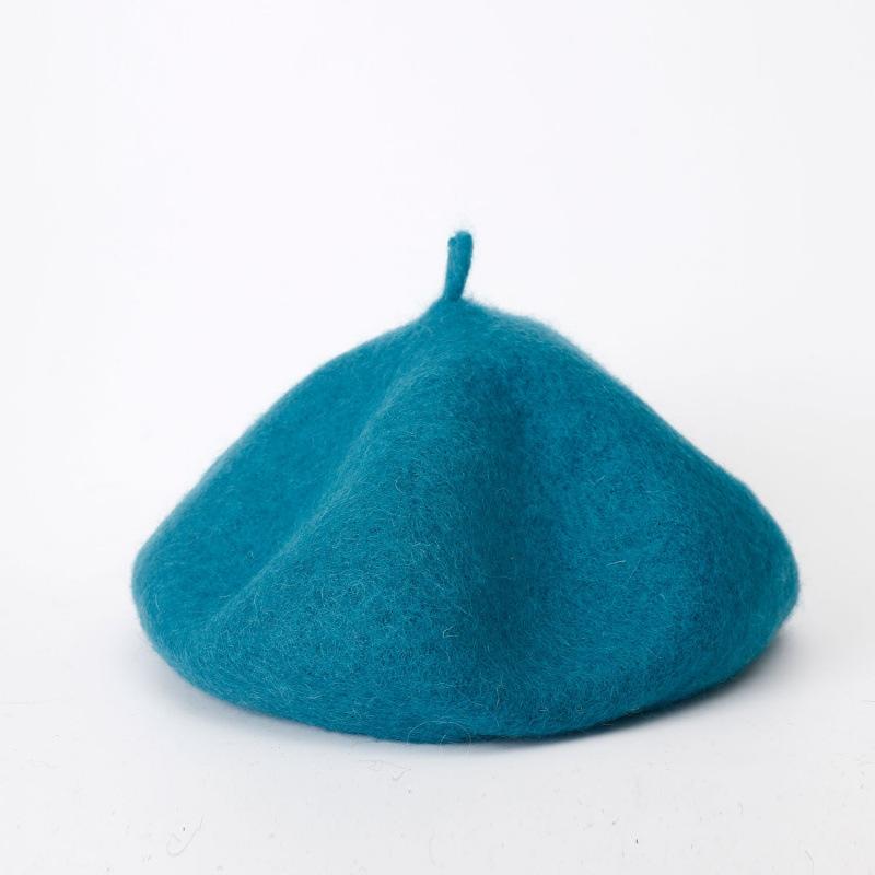Beret Autumn Winter Lady Pumpkin Bud Hat Casual Wool Warm Hat