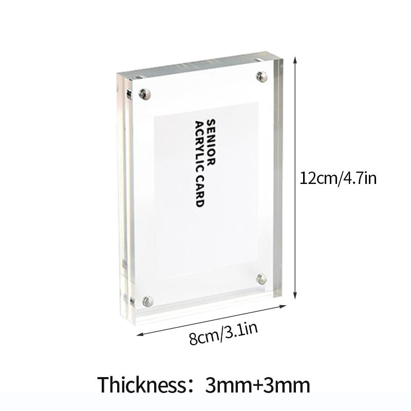 Acrylic Photo Frame Transparent Magnetic Picture Frame Kpop Photocard Holder Cadre Photo Idol Card Display Stand Room Decor