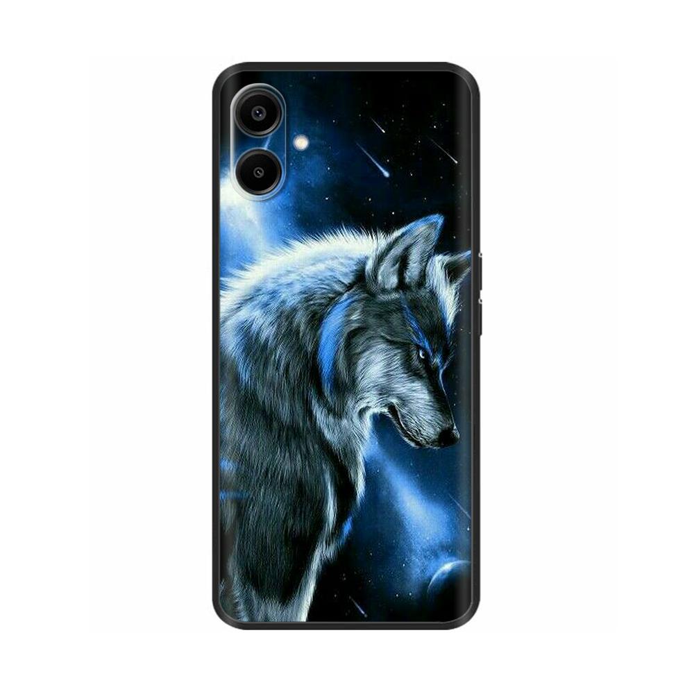 For Samsung Galaxy A06 Back Cover Soft Black Print Silicone Bumper Phone Case for Samsung Galaxy A06 A05 A04 Cases Fundas Coque