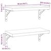 VidaXL Wall Shelves 2 Pcs 50x23.5 Cm Black Stainless Steel, Floating Shelf, Wall Display Shelf, Panel 3214519