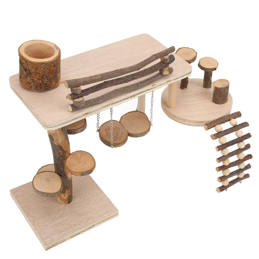 Hamster Apfelholz Leiter Spielplatz Sicher Langlebig Holzspielplatz für Hamster Kleintier