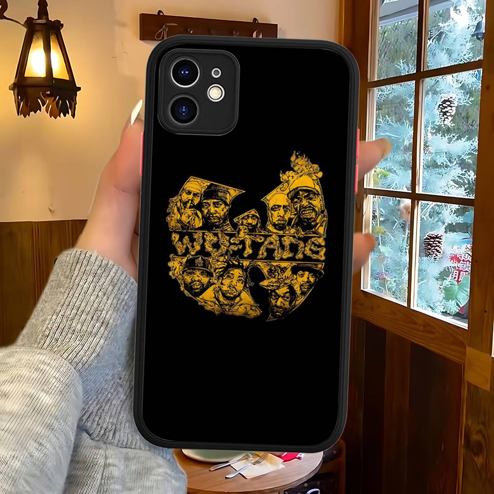 

Fashion Trends WU-T-TANG CLANs For IPhone 16 15 14 13 12 11 Pro Max X XS MAX Plus Translucent Black Phone Cover iphone 13 pro