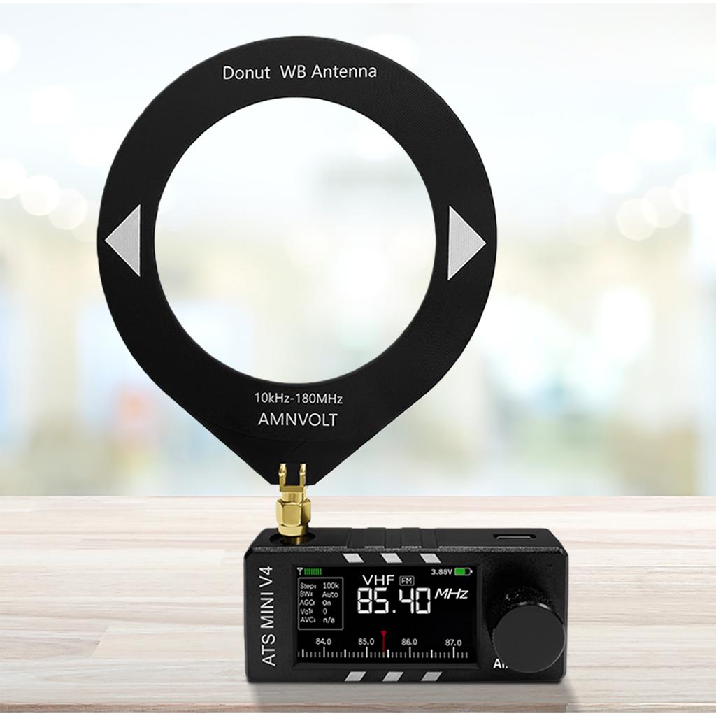 AMNVOLT V4 ATS MINI Radio with Headphone Amplifier Full-Band DSP Radio 1.9inch IPS Screen Si4732 DSP Radio for Indoor Outdoor