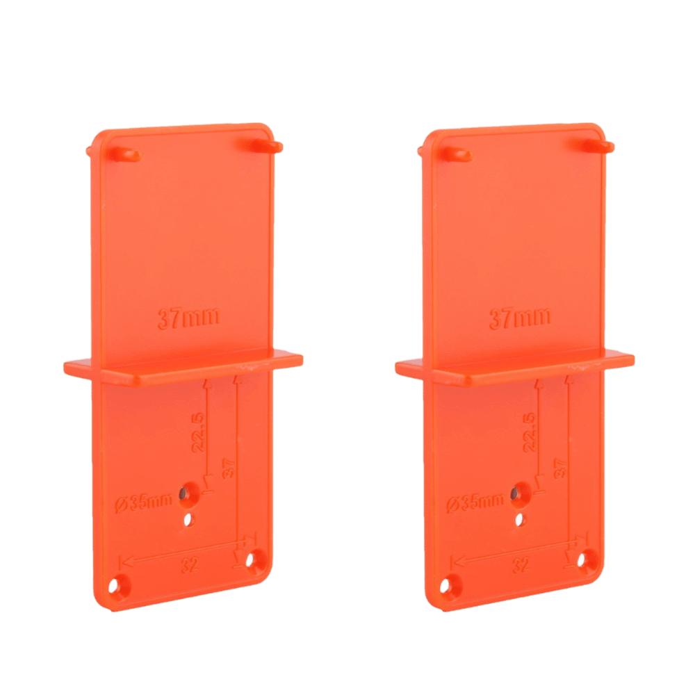 2pcs Compact Pocket Size Hinge Hole Locator Positioning Tool Cabinet Door Template  For Door