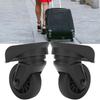 1 Pair PP+PET Roller Mute Suitcase Wheels 360 Degree Swivel Black Replacement Casters Suitcase Replacement Wheels