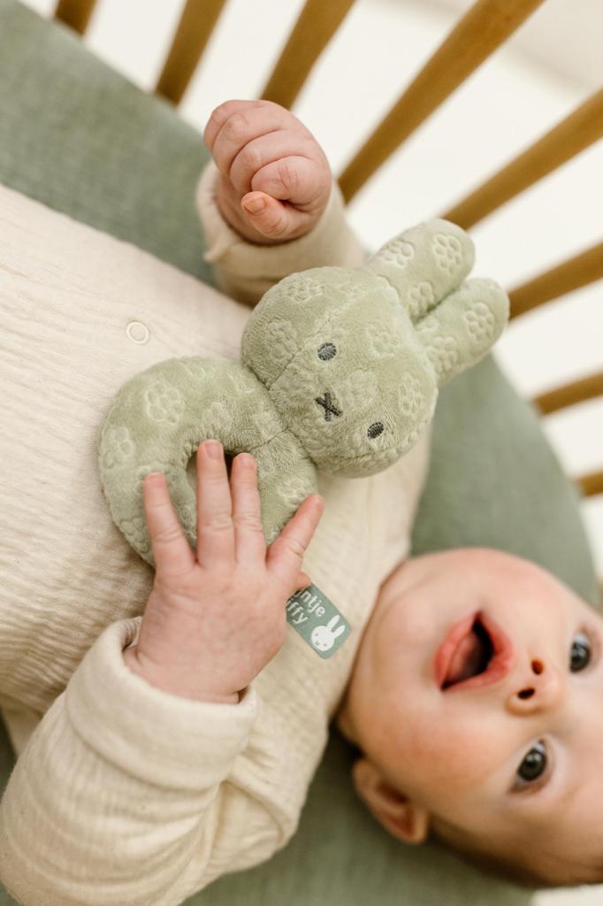 Little Dutch Miffy Flower Baby Matcha Perfect for Baby Shower TYLITNIJN888 Rattle, Green, Birthdays, Gift,
