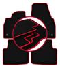Velours-Fußmatten mit rotem Rand für: Skoda Scala Schrägheck (2019-)