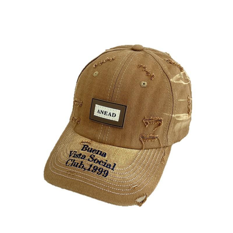 New Soft Top Letter Splicing Baseball Hat for Women Casual Spring and Summer Korean Version Versatile Wide Hat Brim Baseball Hat for Men