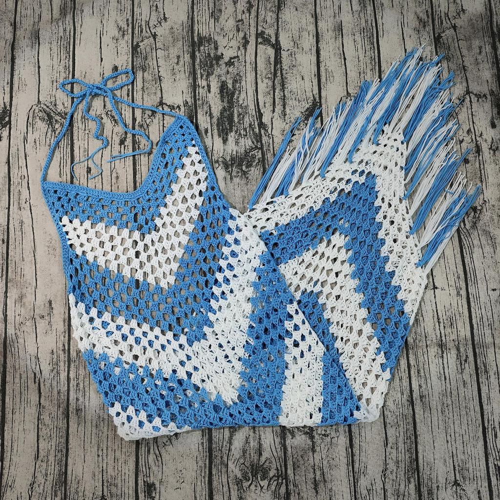 Handmade Crochet Beach Wedding Dress & Swimsuit Cover-up