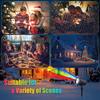 Waterproof Firefly Laser Projector Lights Outdoor,12 Effect Moving RGB Lights Show Laser Projection with RF Remote and Timer for Wedding Halloween
