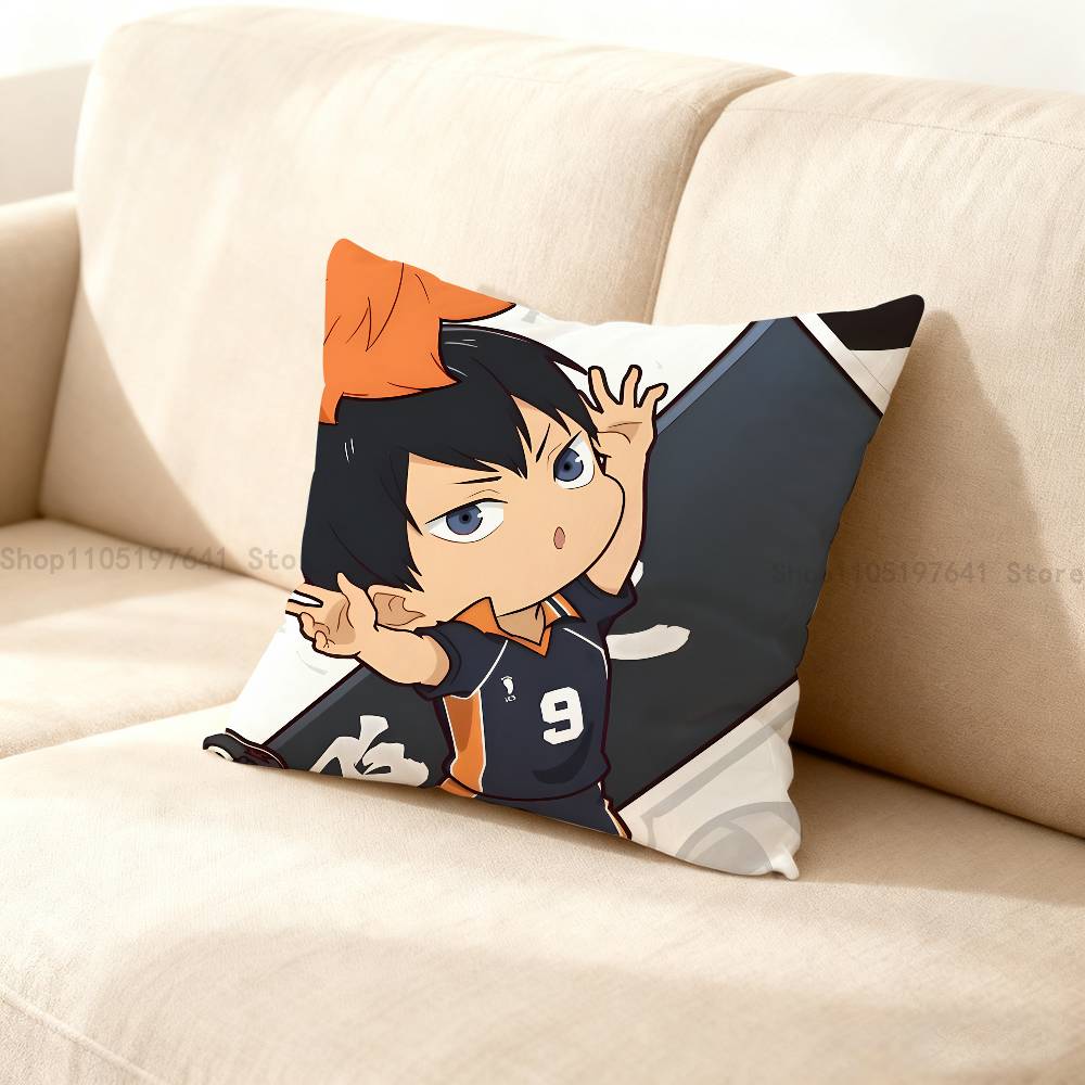 Klassische Anime H-Haikyuu Kissenbezug süße Cartoon Anime Peripherieartikel Schlafzimmer Sofa Dekorative Kissenhülle Weiche Kissenhülle