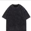 European & American 230g Distressed Loose T-Shirt, Drop Shoulder, High Street Trend, Short Sleeve.
