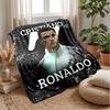 Cristiano Ronaldo Theme Blanket Soft Flannel Blanket Plush Throw Blanket Cozy Sofa Bed Blanket for Home Decor