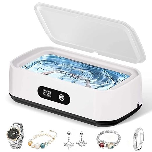 SSGNRY 2025 New Upgraded Compact Ultrasonic Cleaner, 5-Stage Timer Cleaning Function, 640ml Large Capacity, 55000Hz Powerful Vibration Ultrasonic Clea