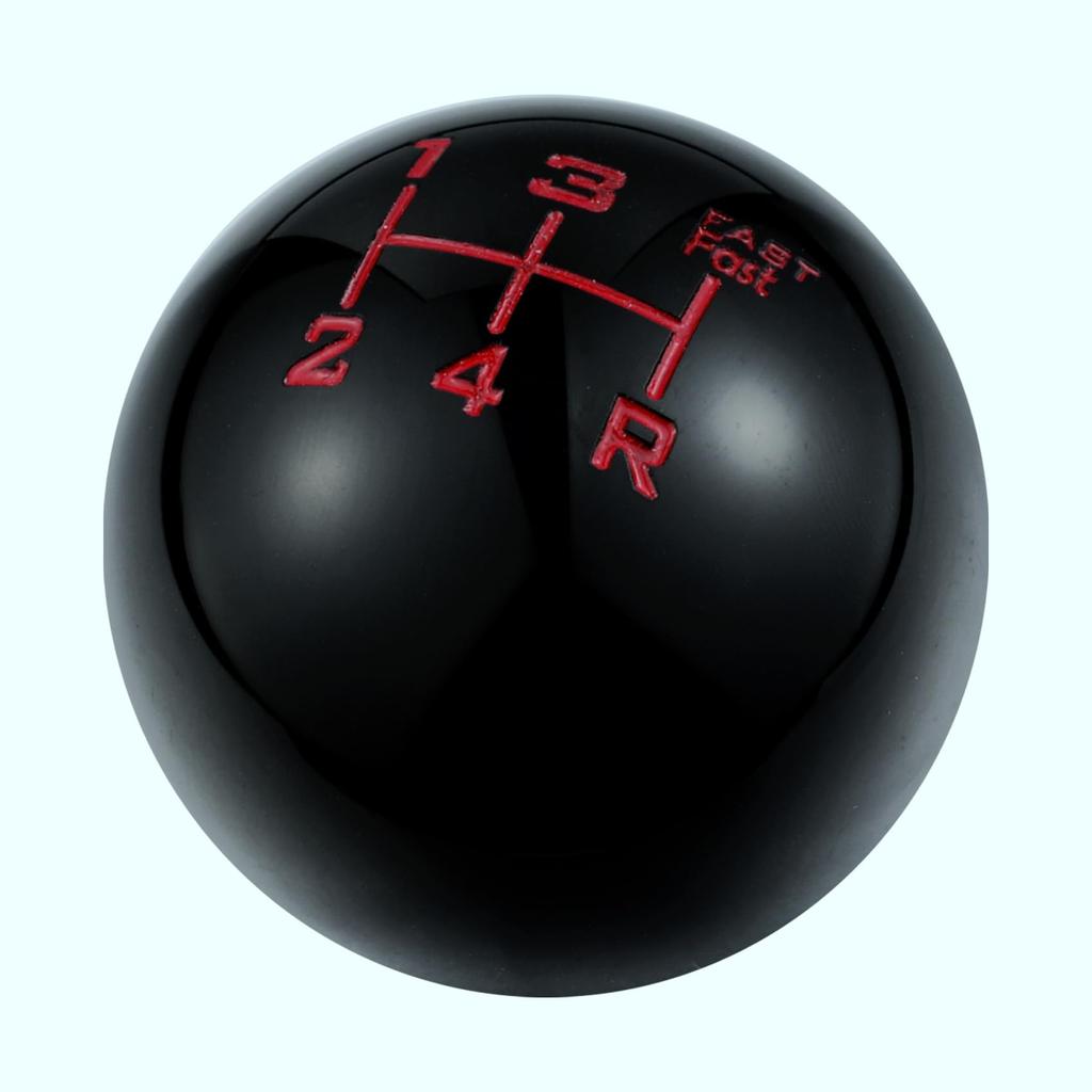 Abfer 5 Speed Shift Knob Billiard Ball Shifter Stick Handle Head Fit Most Automatic Manual Car Truck,Black