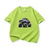 Kids Cotton T Shirt Cool Cartoon Offroad Vehicle Print Crew Neck Short Sleeve Tee Casual Boys Girls Summer Tops