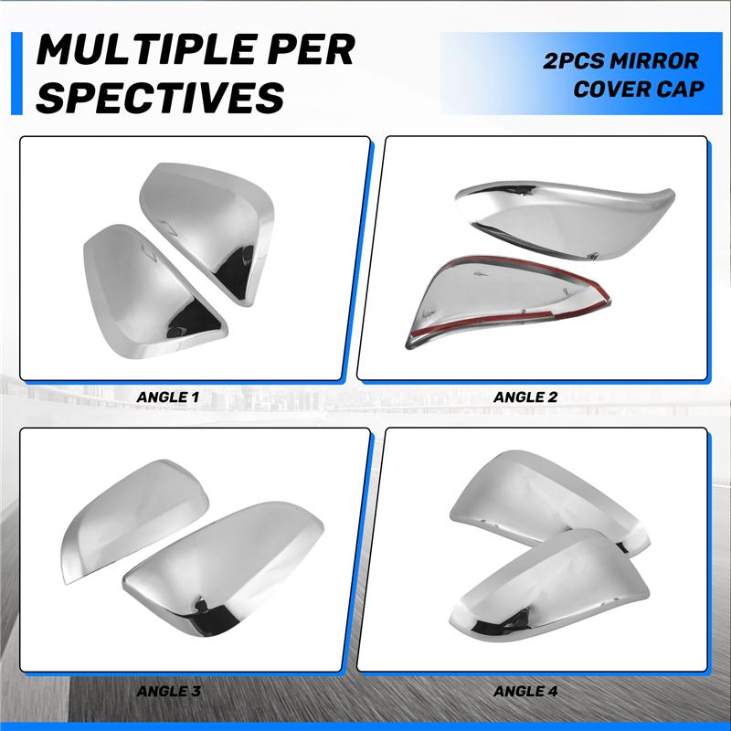 Car Rear View Mirror Decoration Side Door Mirror Cover Cap For Toyota Hilux Revo Vigo Fortuner Highlander RAV4 Innova
