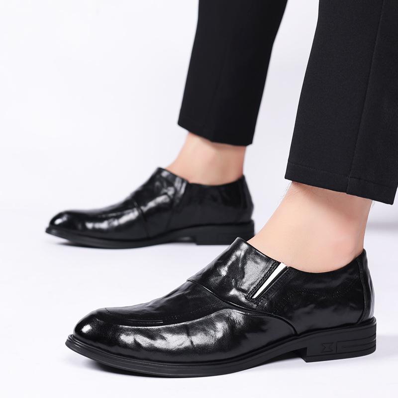 New Men's Casual Leather Shoes Formal Business Men's Shoes Non-slip Leather Men's Pointed Single Shoes Shoes