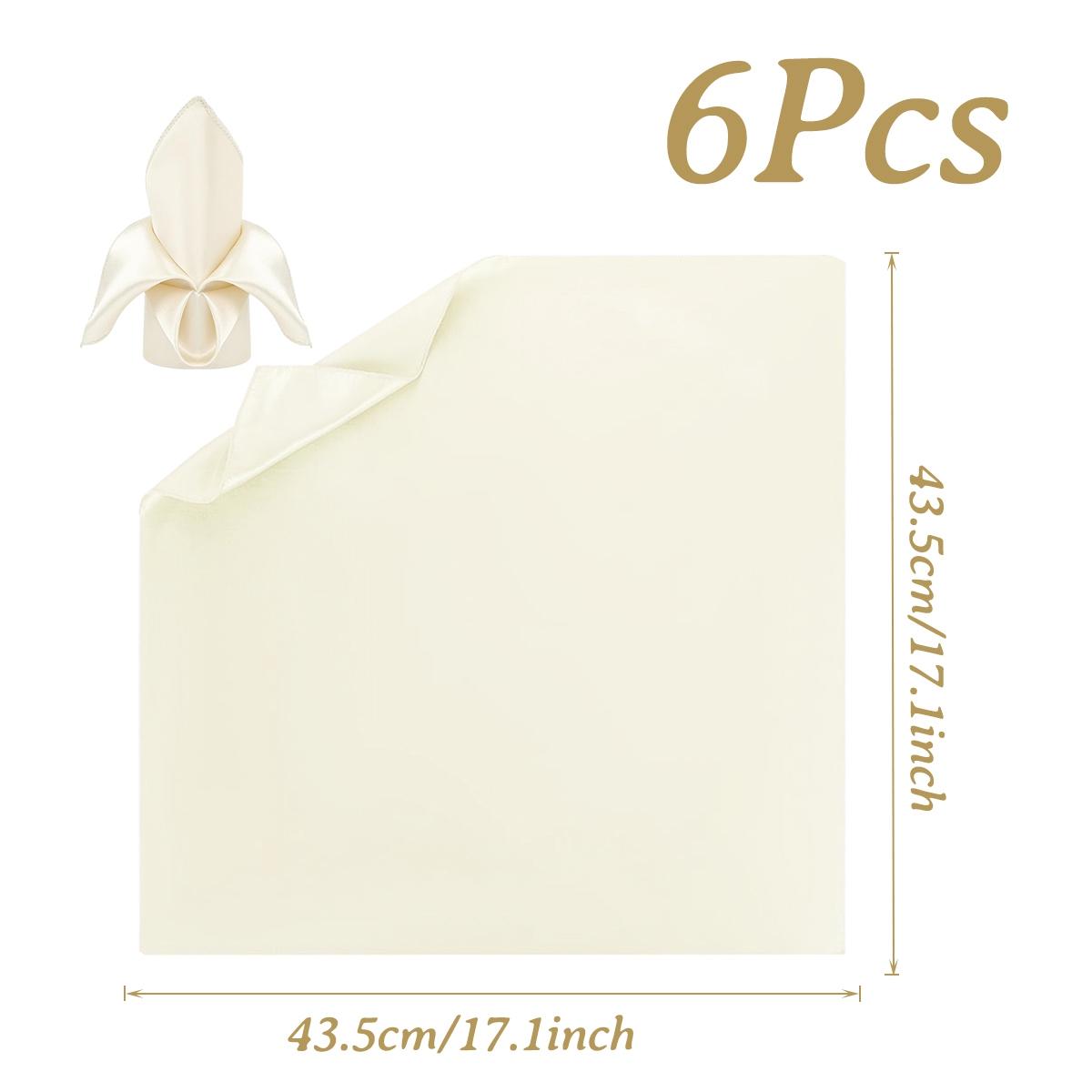 

6 шт. 43X43 см атласные салфетки для стола, мягкие носовые платки, романтические, для свадьбы, дня рождения, банкета, квадратных салфеток для стола, украшения для званого ужина