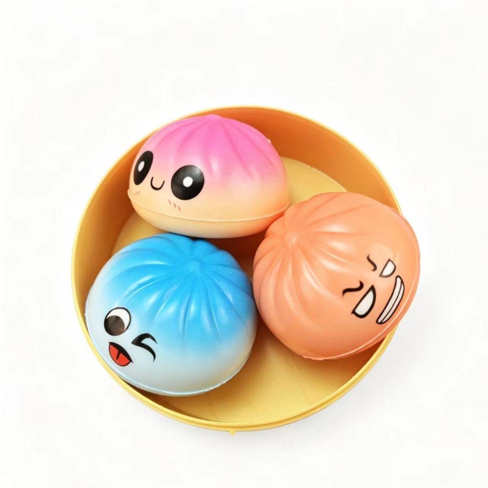 Simulation Dumpling Squishy Toys Colorful Sensory Fidget Ball Squishy Dumpling  Student Prize