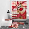 LISM Christmas Elk Waterproof Shower Curtain