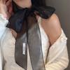 Thin Silk Scarf Pearl Shiny Belt Elegant Long Narrow Scarf  Spring Summer