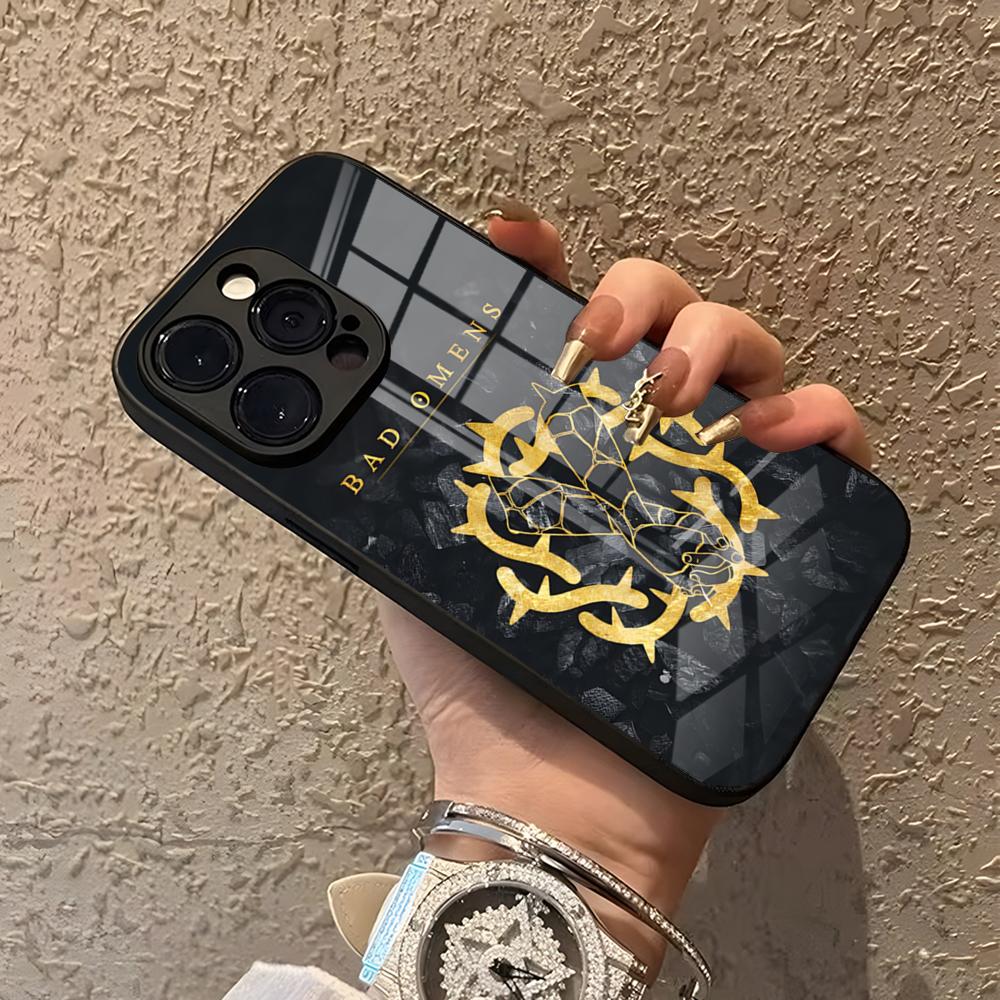 Music Bad Omens Phone Case For IPhone 15 Pro Max 14 Pro 12 16 11 13 Mini X XR XS 8 7 Plus SE Tempered Glass Back Cover