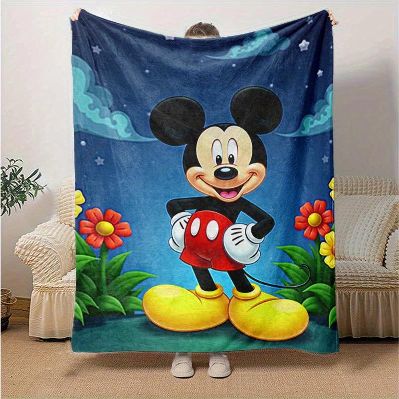 

1pc, Mickey Mouse Inspired, Seasonal Universal Blanket, Home Decoration, Throw Blanket, Warmth and Comfort for All Seasons, Soft Flannel Throw Blanket 130x150cm
