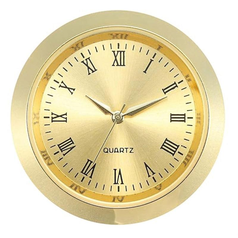 Elegantes kleines Metalluhrwerk mit römischen Ziffern, Miniaturuhr zum Einsetzen für Bastelarbeiten und Ersatz