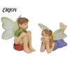 Whimsical Decor for Potted Plants 2Pcs/Set Boy And Girl Fairy Statues, Resin Miniature Figurines, DIY Craft Supplies Dioramas Cute Mini Figures