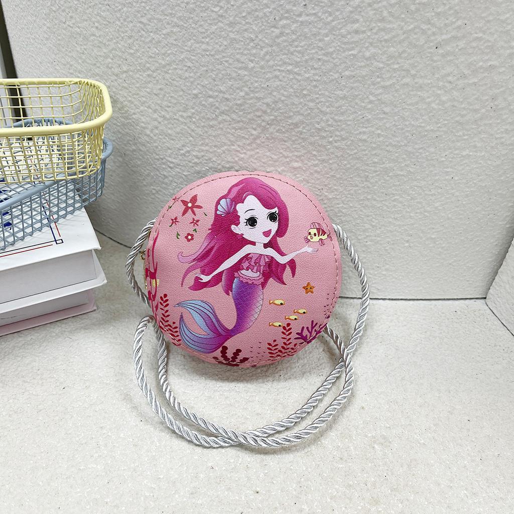 Pony Cute Cartoon Mini Slung Small Round Bag Kindergarten Polyester Shoulder