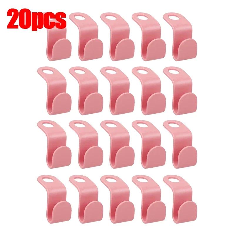 50/20/5 Stück Kleiderbügelhaken Platzsparend Schrankverbinderhaken Kaskadierender Kleiderbügel Kunststoff-Erweiterungsclips Kleiderschrank Jacken-Organizer