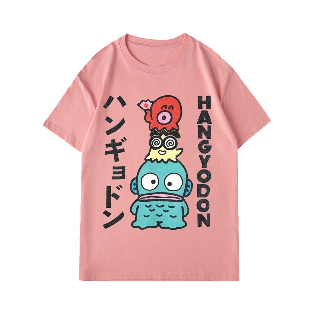 

Hangyodon Japanese for Men Women T Shirt Vintage Tops Shirt Women s Short -Sleeved Summer Ladies Clothes Y2k Top Female Clothing L